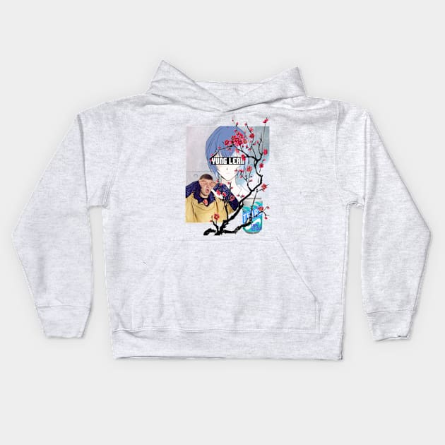 yung lean anime vaporwave aesthetics Kids Hoodie by Simonpeters98